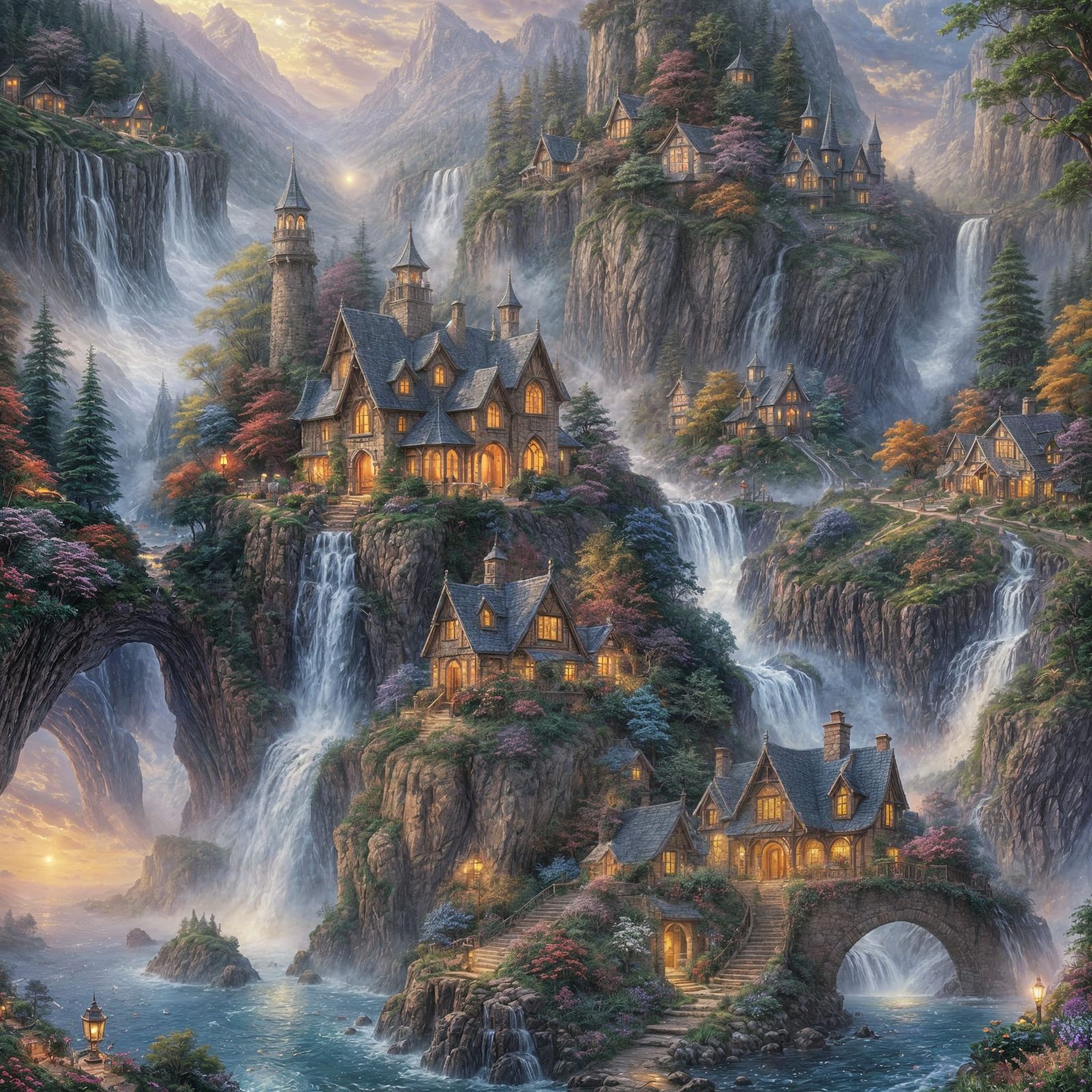 Lion Drowning in Egg: Ethereal Fantasy Art