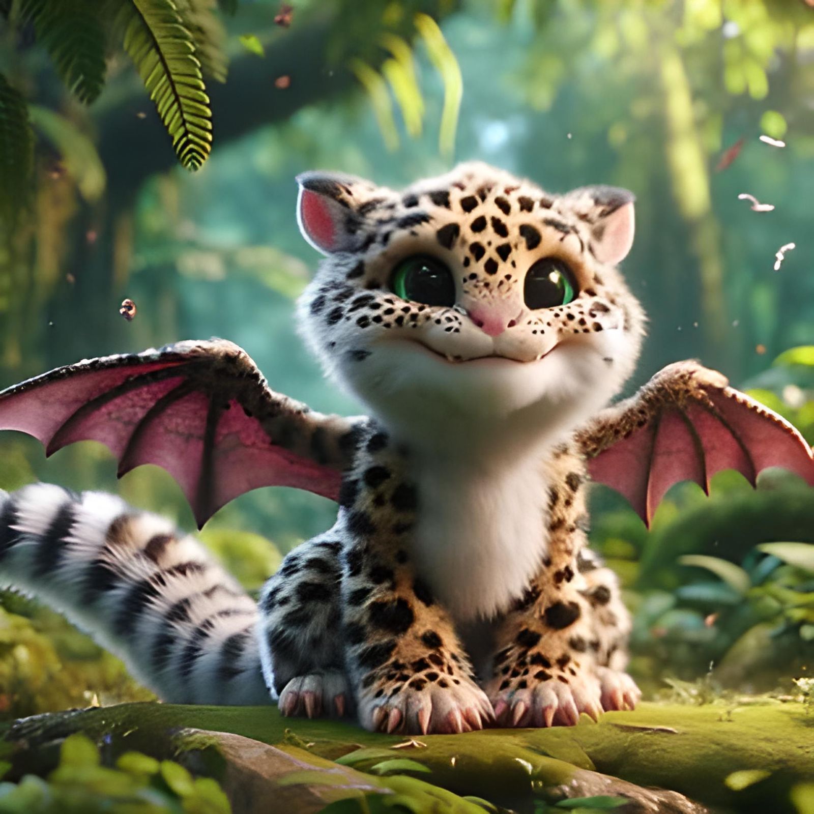 Happy leopard dragon