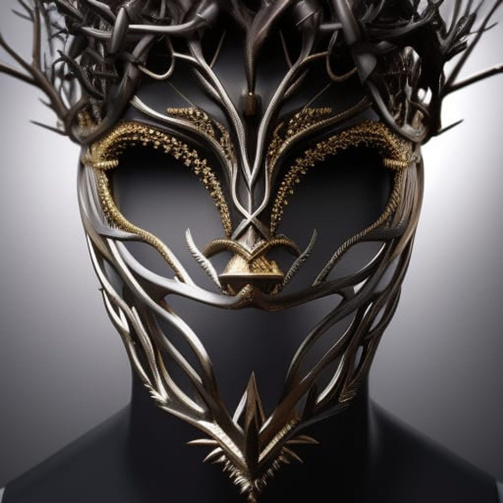 gold faceless mask