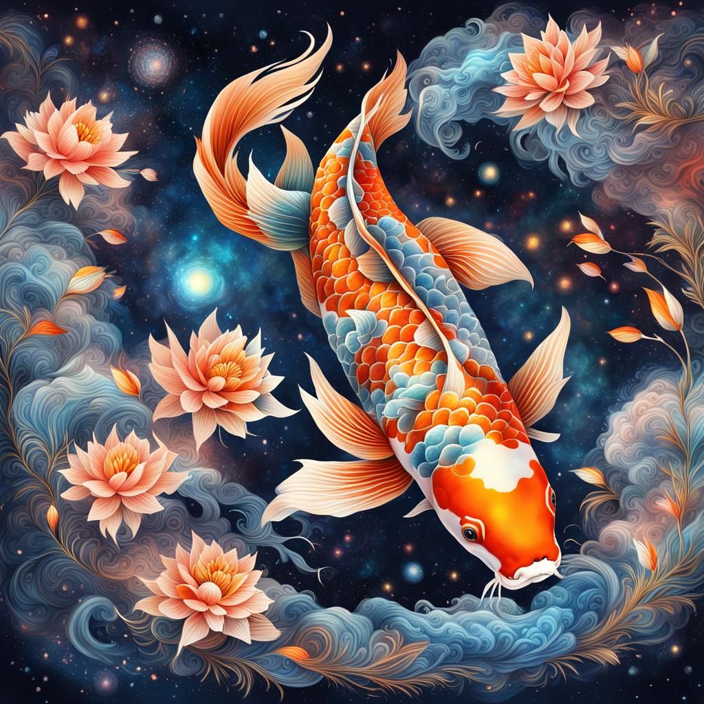 Space koi fish