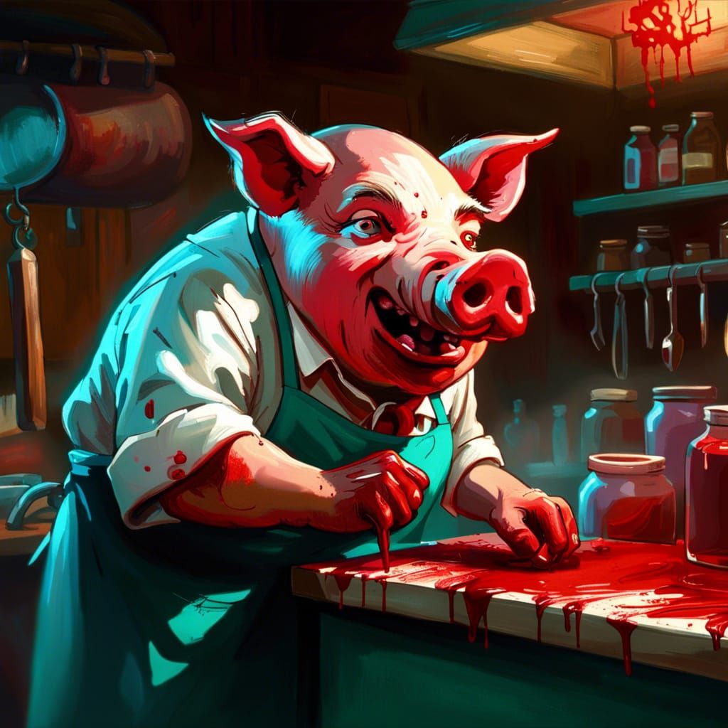 The butcher pig