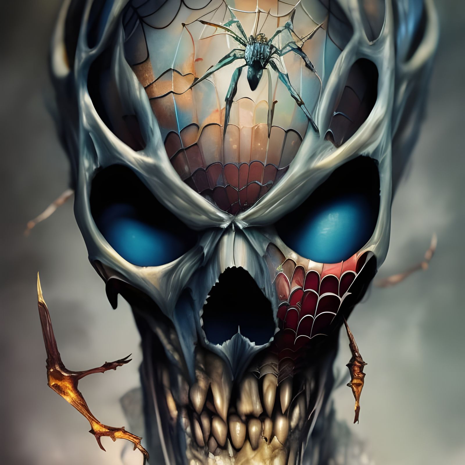 Spiderman Skull - AI Generated Artwork - NightCafe Creator