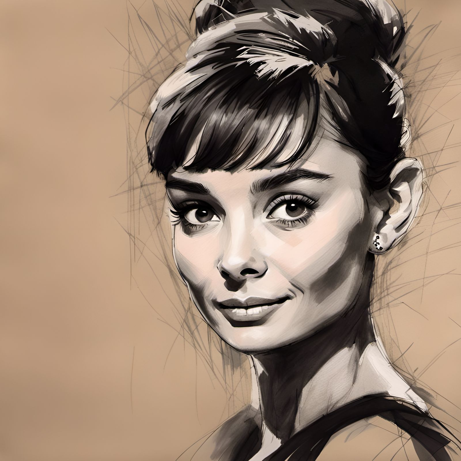 Audrey Hepburn - AI Generated Artwork - NightCafe Creator