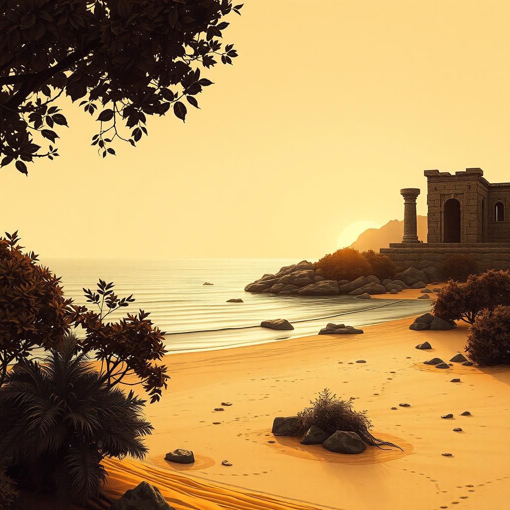 Morning on an island