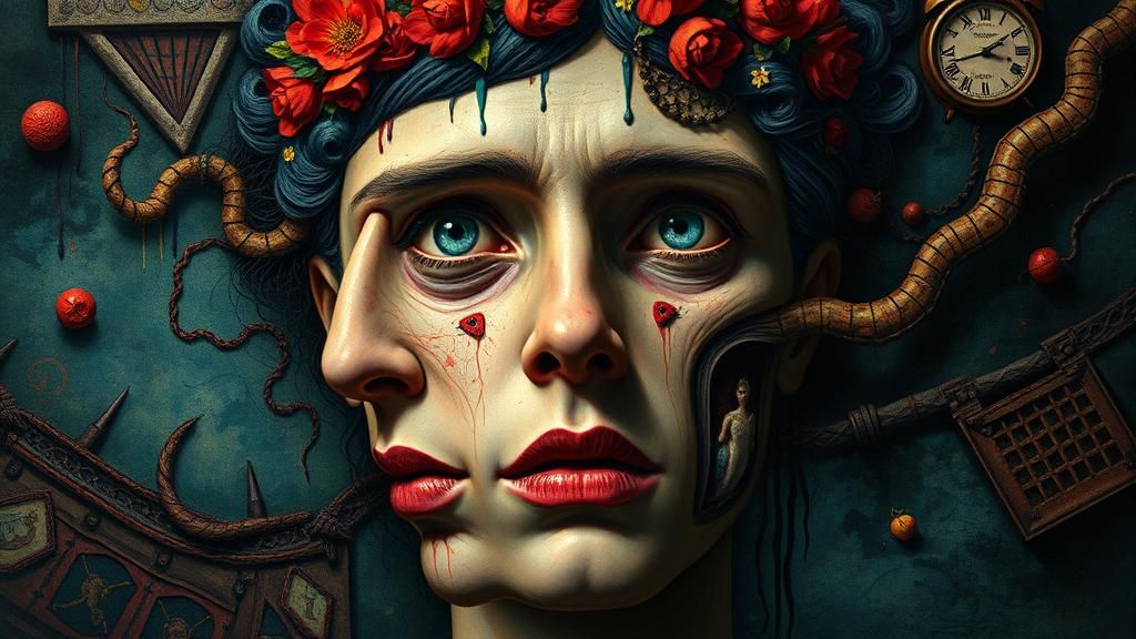 A dreamlike, distorted, surreal, interpretation of the mind ...