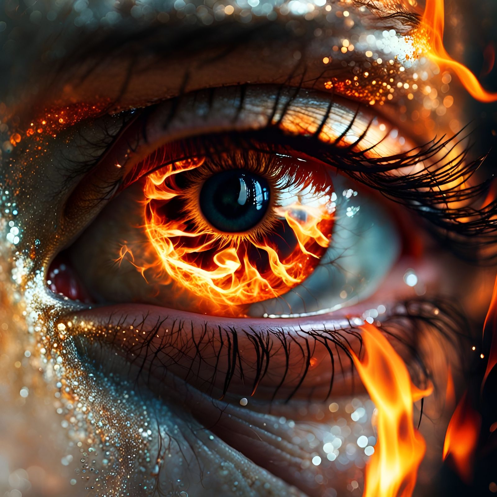 Smoldering Gaze  by @Nikid