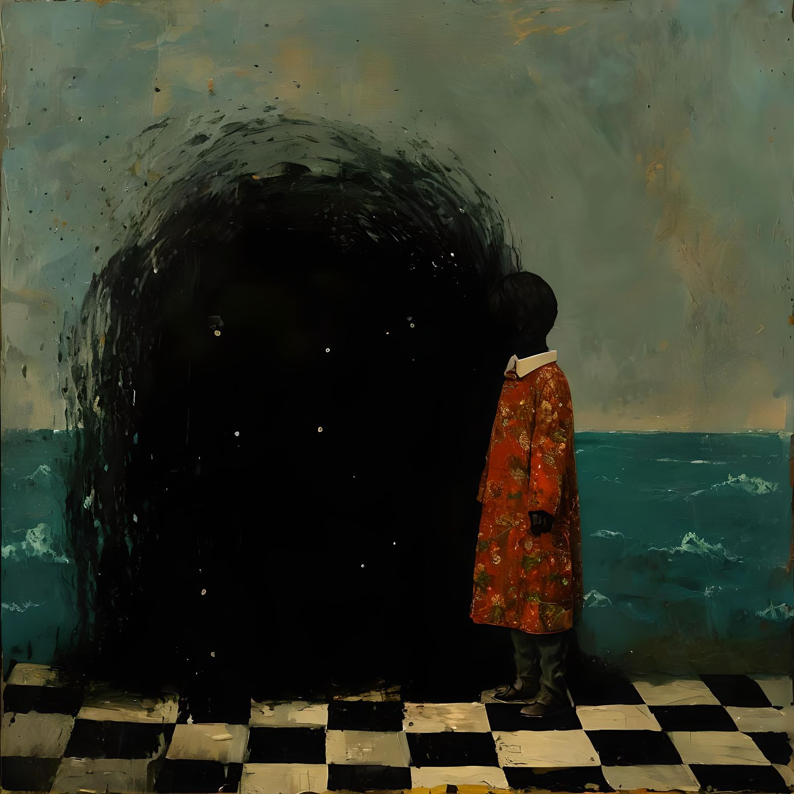 some days, it feels like I'm being swallowed by a black wave  by @nana