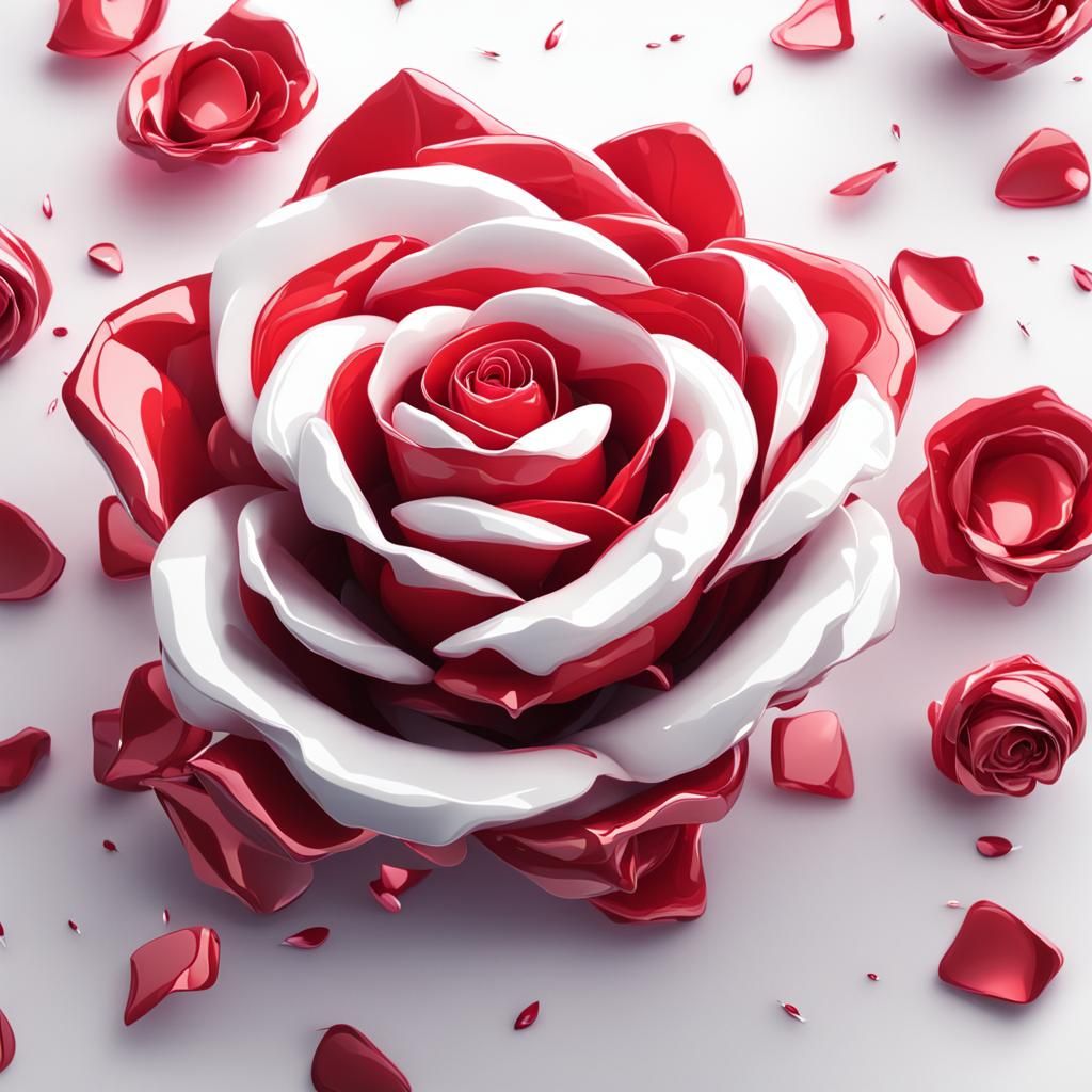 3d rose