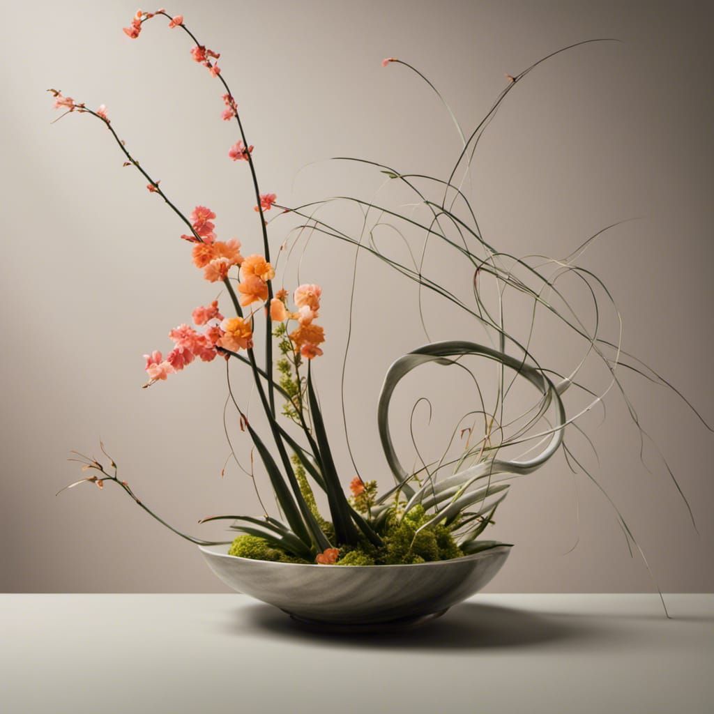 Ikebana flower arrangement
