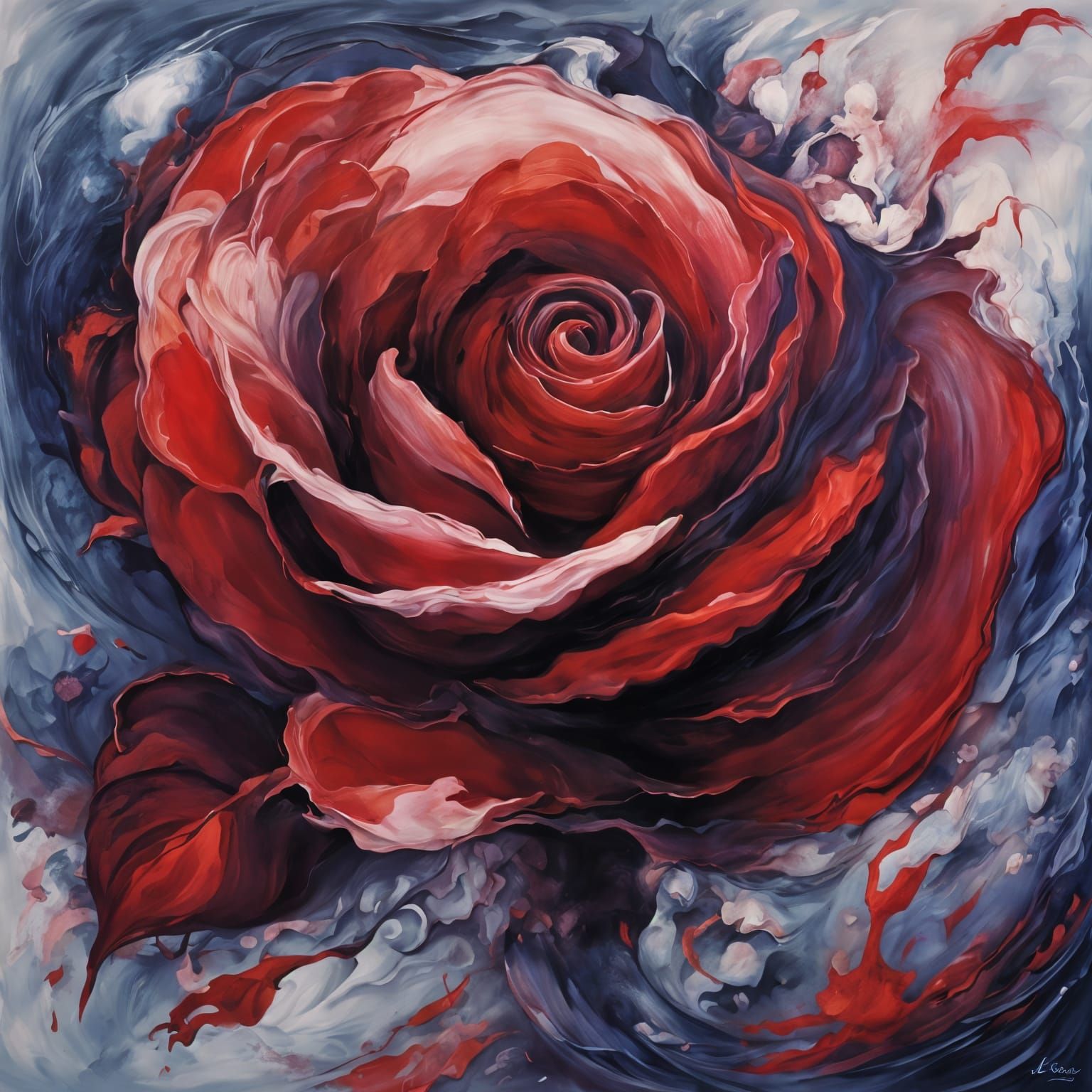 Crismon Rose  by @Xyloto