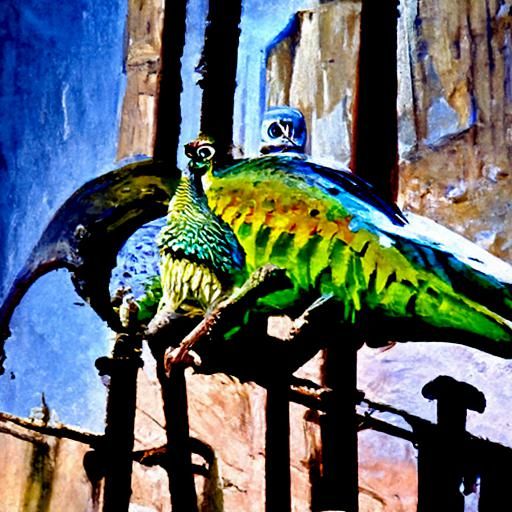 Ch-ch-chameleon peacocks are talk of the town