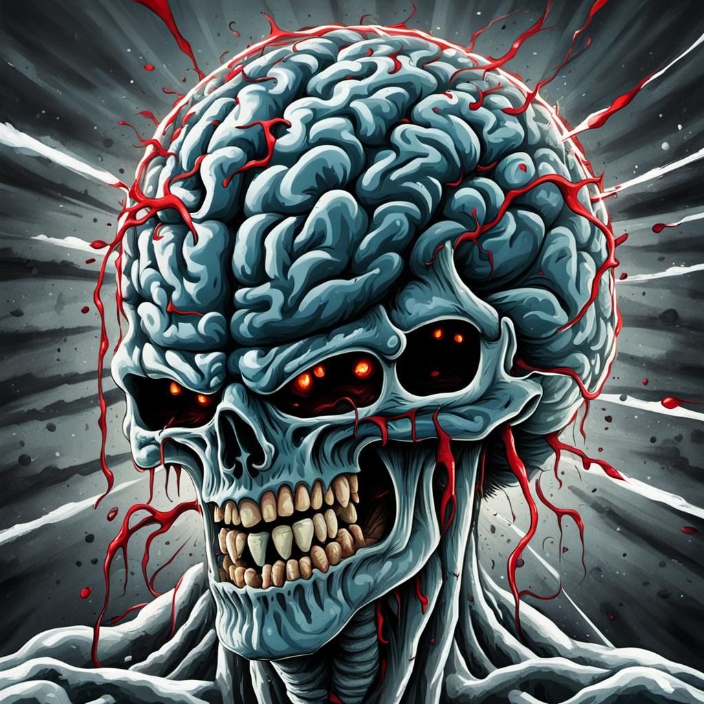 slowly going insane, mad, screaming brain