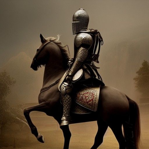 Knight On A Horse - Ai Generated Artwork - Nightcafe Creator