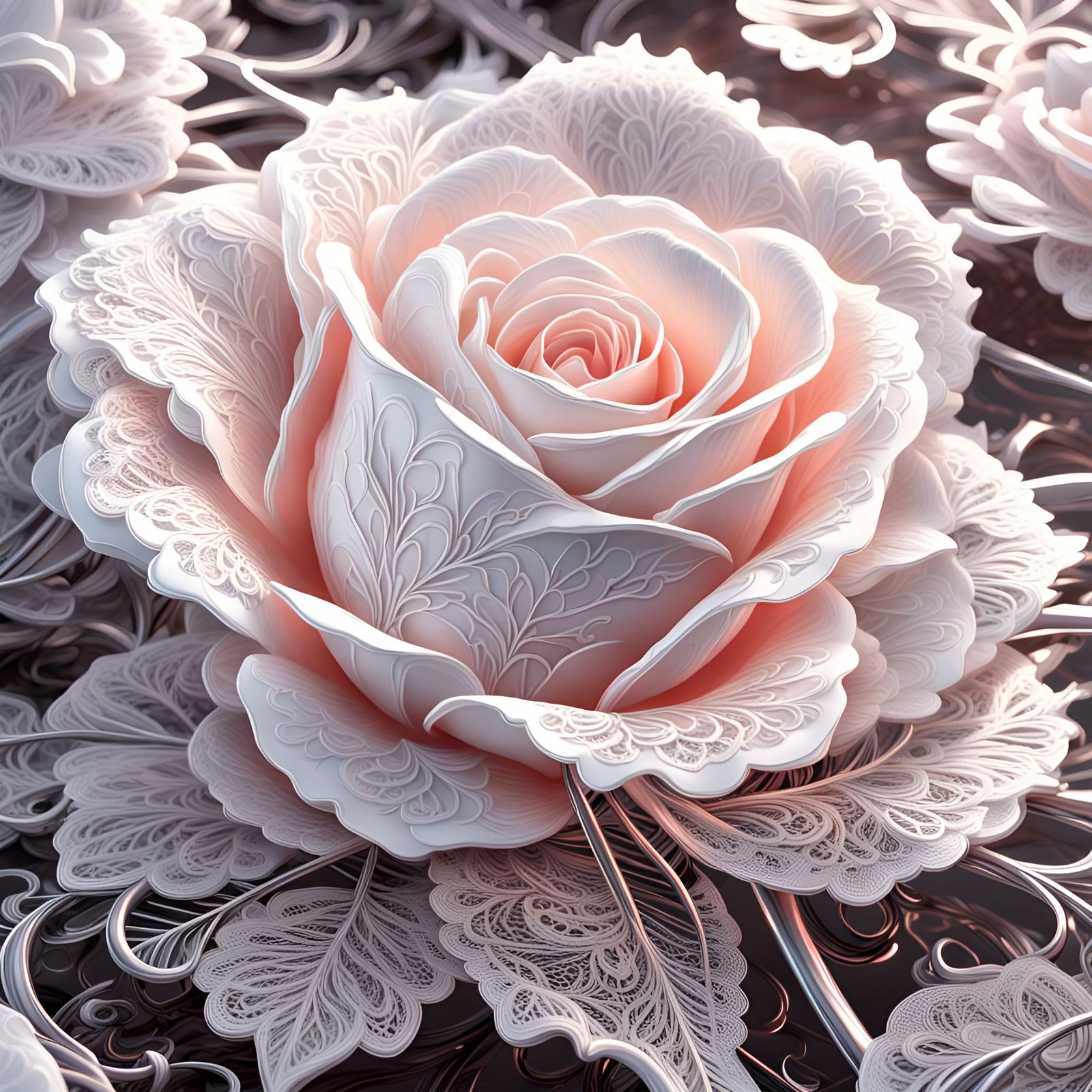 Lace Rose Elegance.  by @Masterplayer