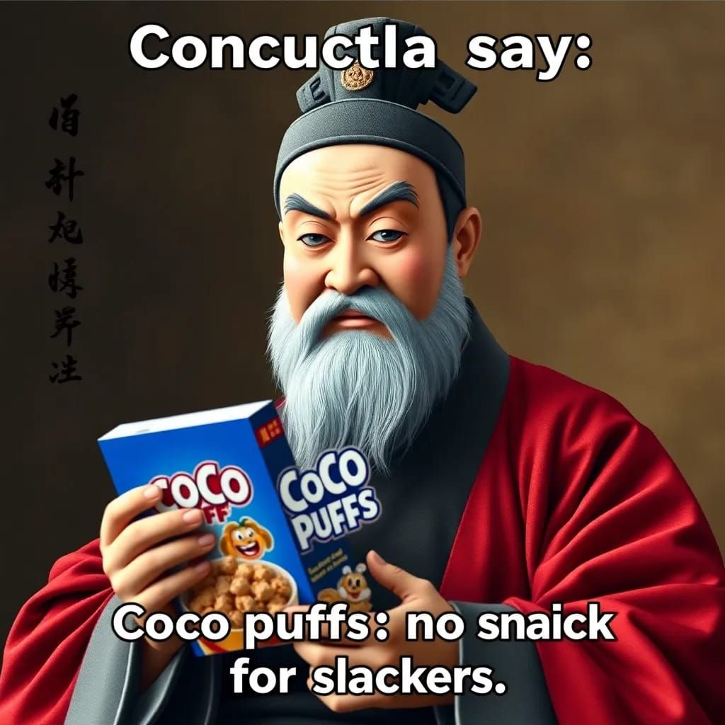 Confucius say: Coco Puffs are no snack for slackers