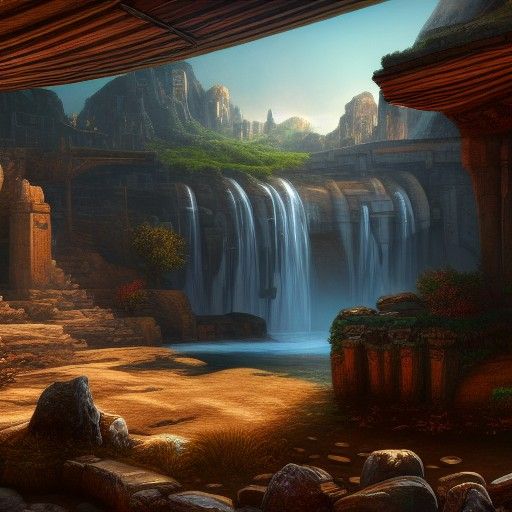 Ancient waterfall civilization