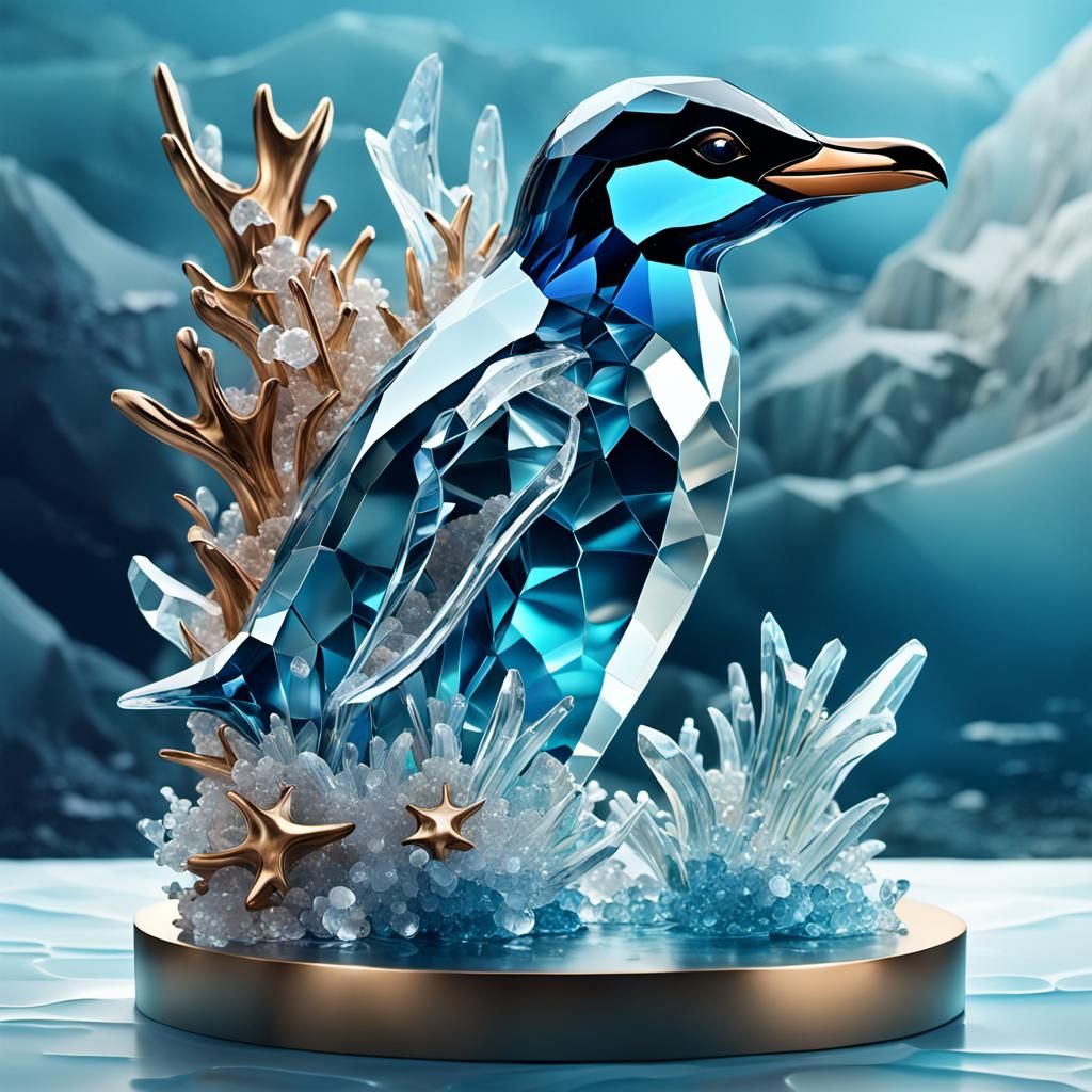 Crystal Penguin  by @fredlef