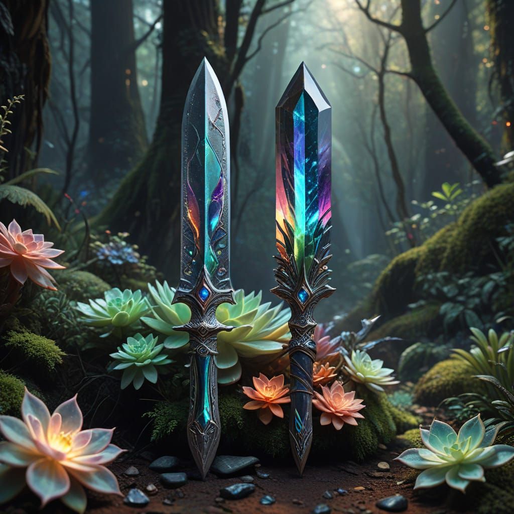 Witch's Ritualistic Blade in a Radiant Forest