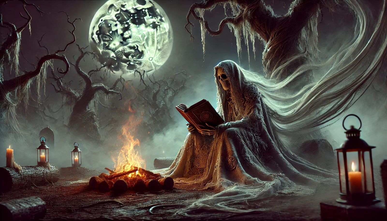 GOTHIC VINTAGE SKULL-GHOST