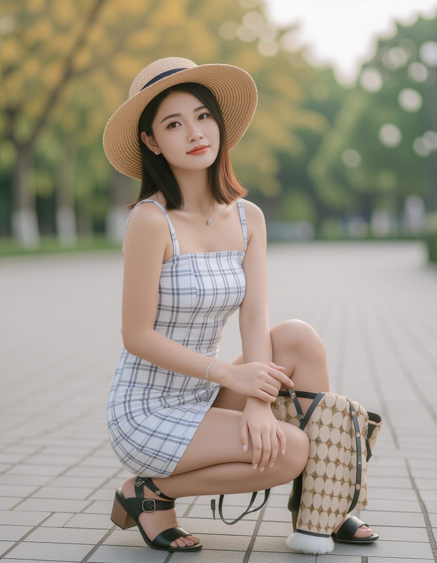 Woman in Rain Gear Amidst Autumn Storm