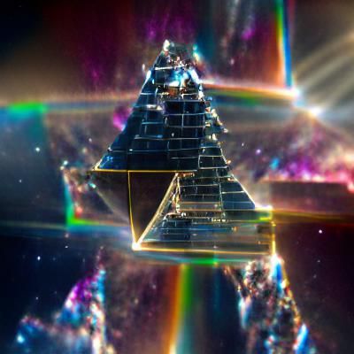 The divine prism pyramid in space 8k resolution