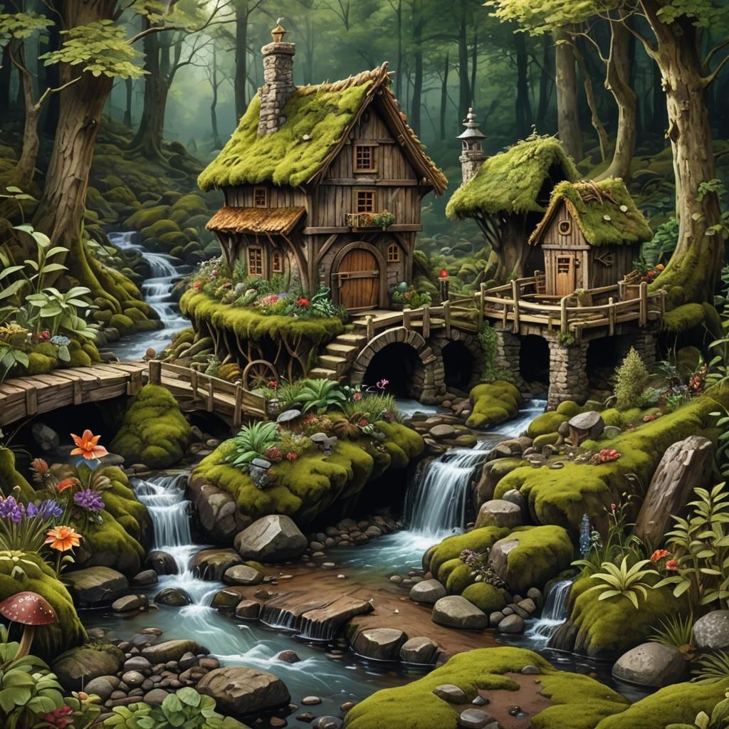 Tiny forest home  by @Rain7nites