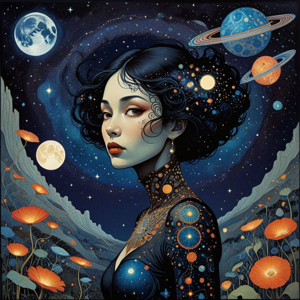 Cosmic Dreamscape in a Masterpiece Art Style