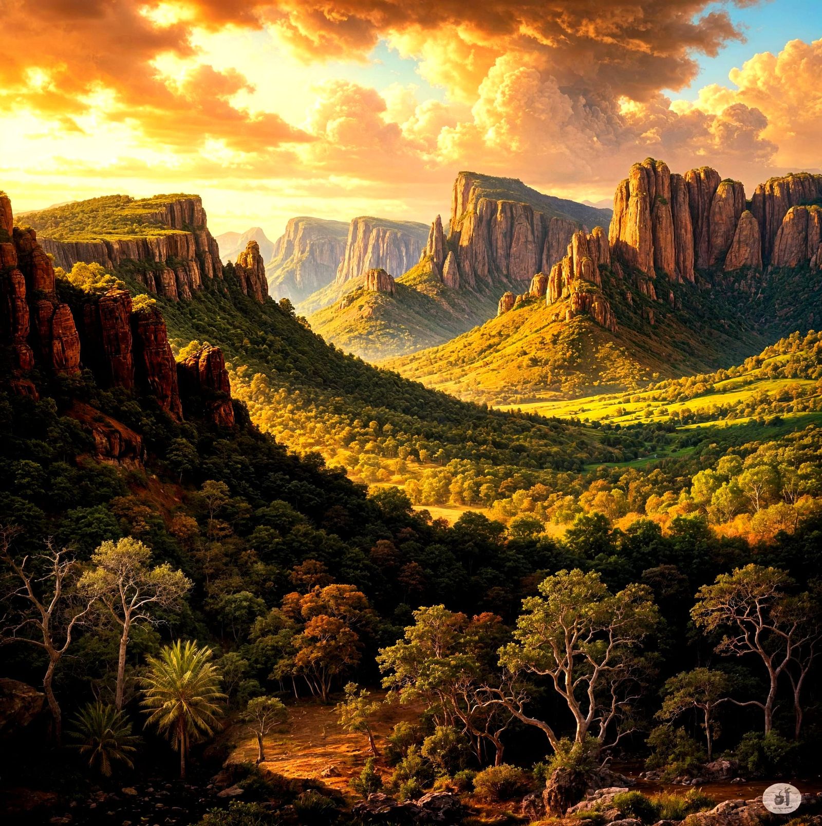 Landscape in the style of Baines G1