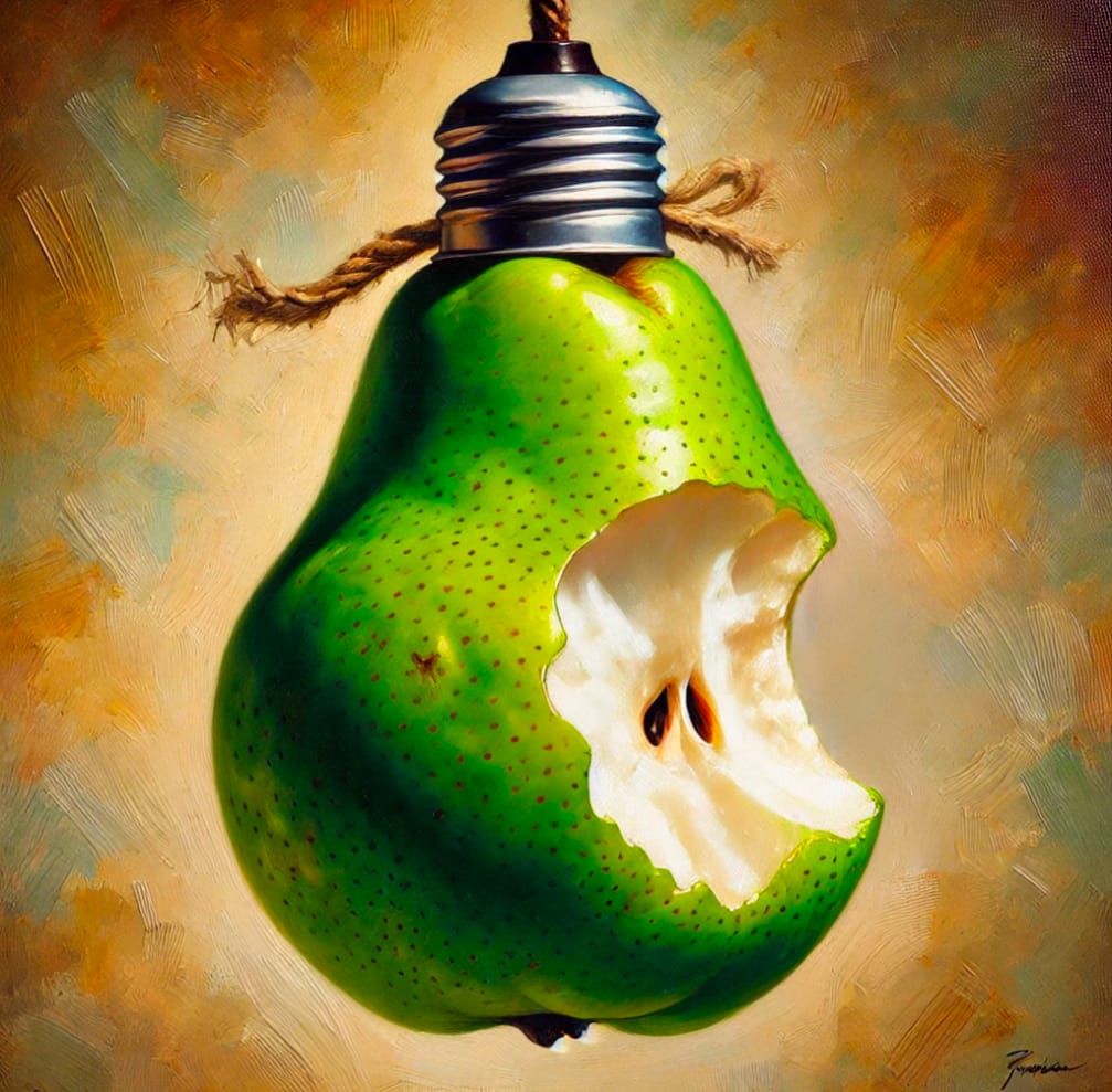 Bulb - in German says "Glühbirne" (Glow Pear)