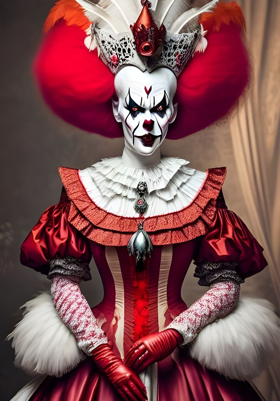 Evil Clown Queen - AI Generated Artwork - NightCafe Creator