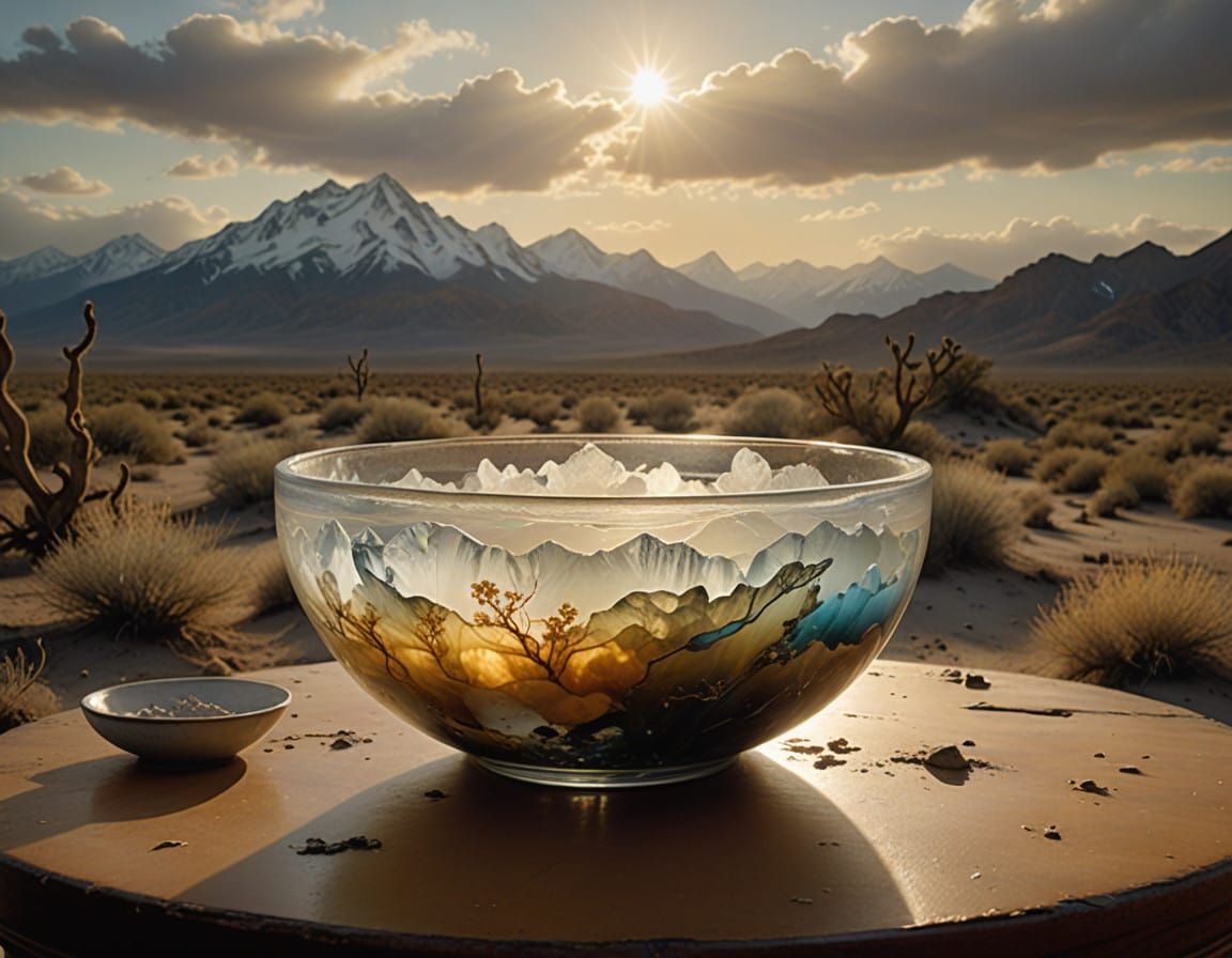 Decorative Bowl in Mountains  by @Blue Nosed