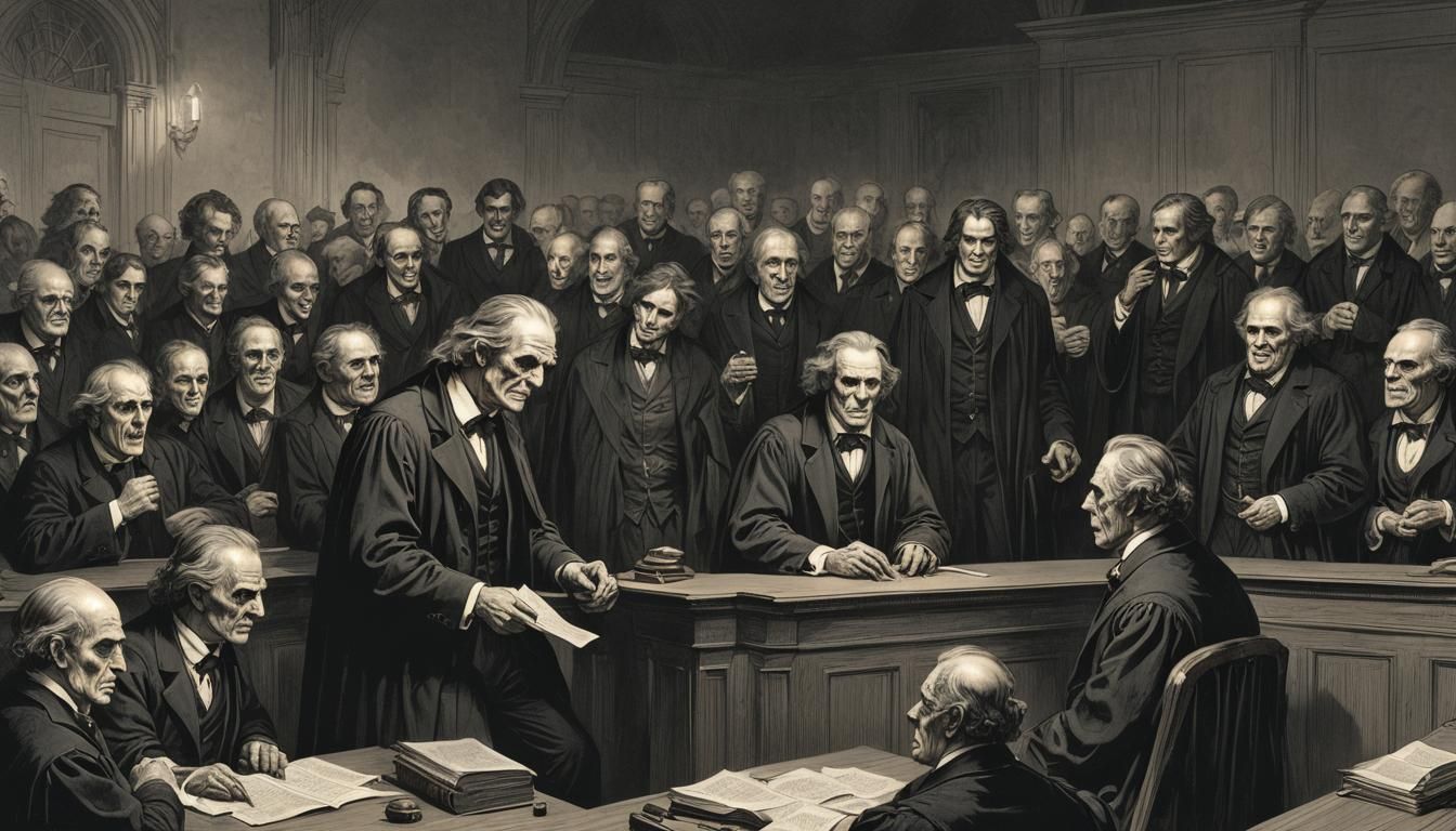 Lawyers as Vampires in a courtroom.
  by @Kartik Gada