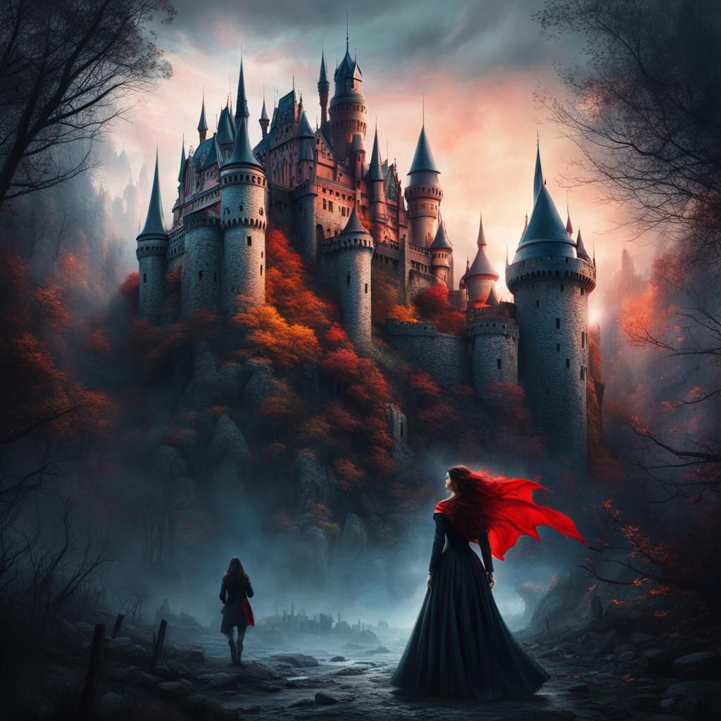 Traveling with hands red to this castle I've been led.