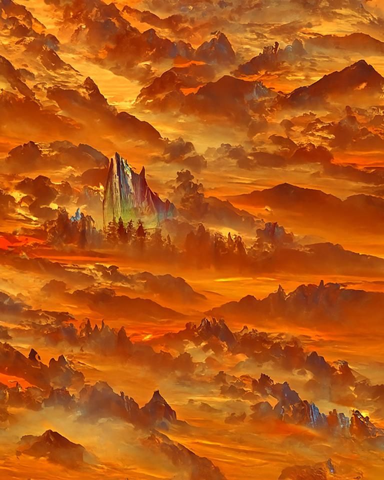 Orange dusk vista