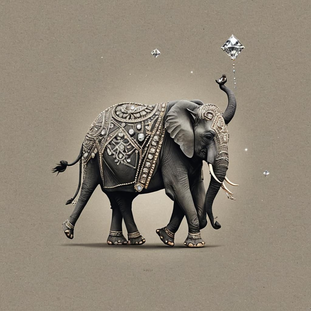 elephant with diamond