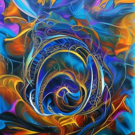 ABS Fractal, Surrealist, Abstract, Calligraphy, Psychedelic,...