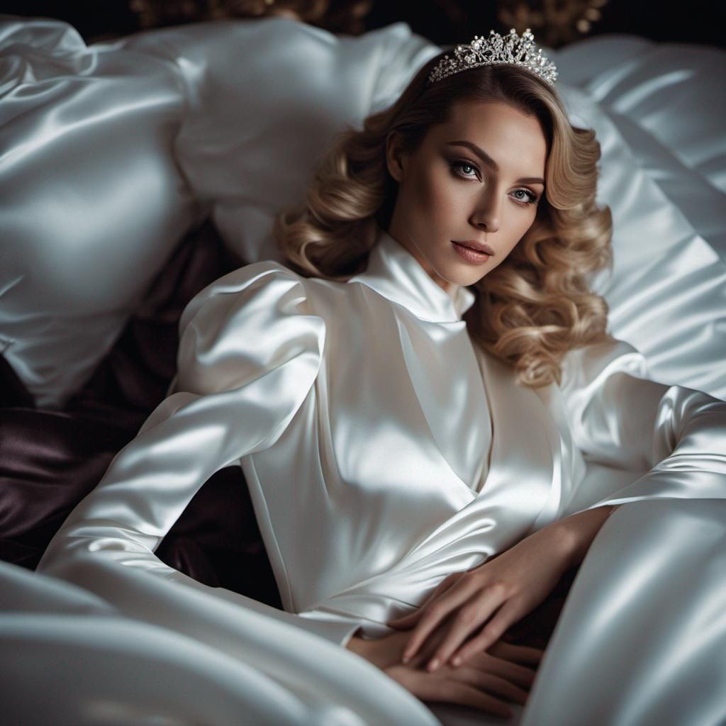 Satin wedding dress 2