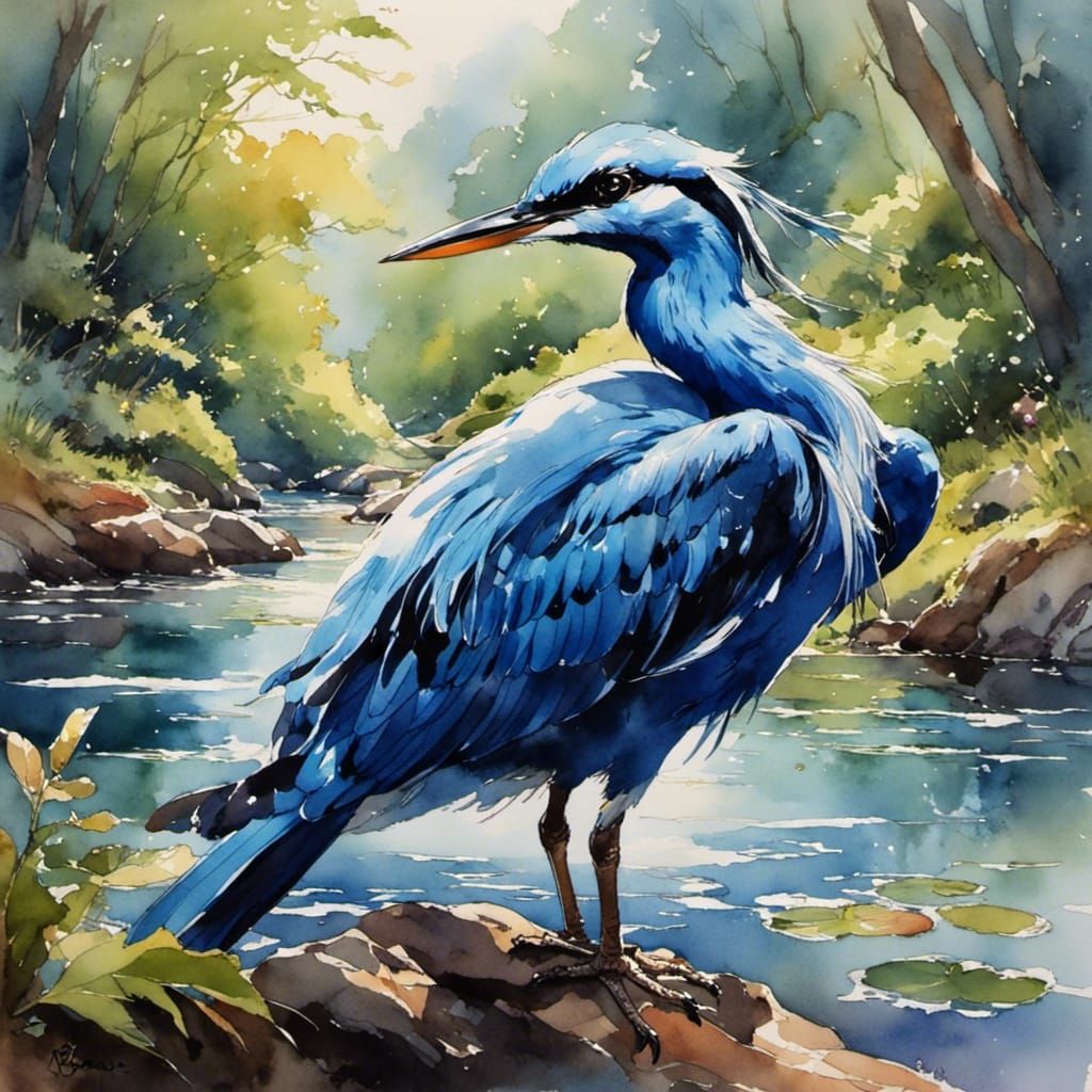 bird made of water <lora:Soft Animals:1.0> 