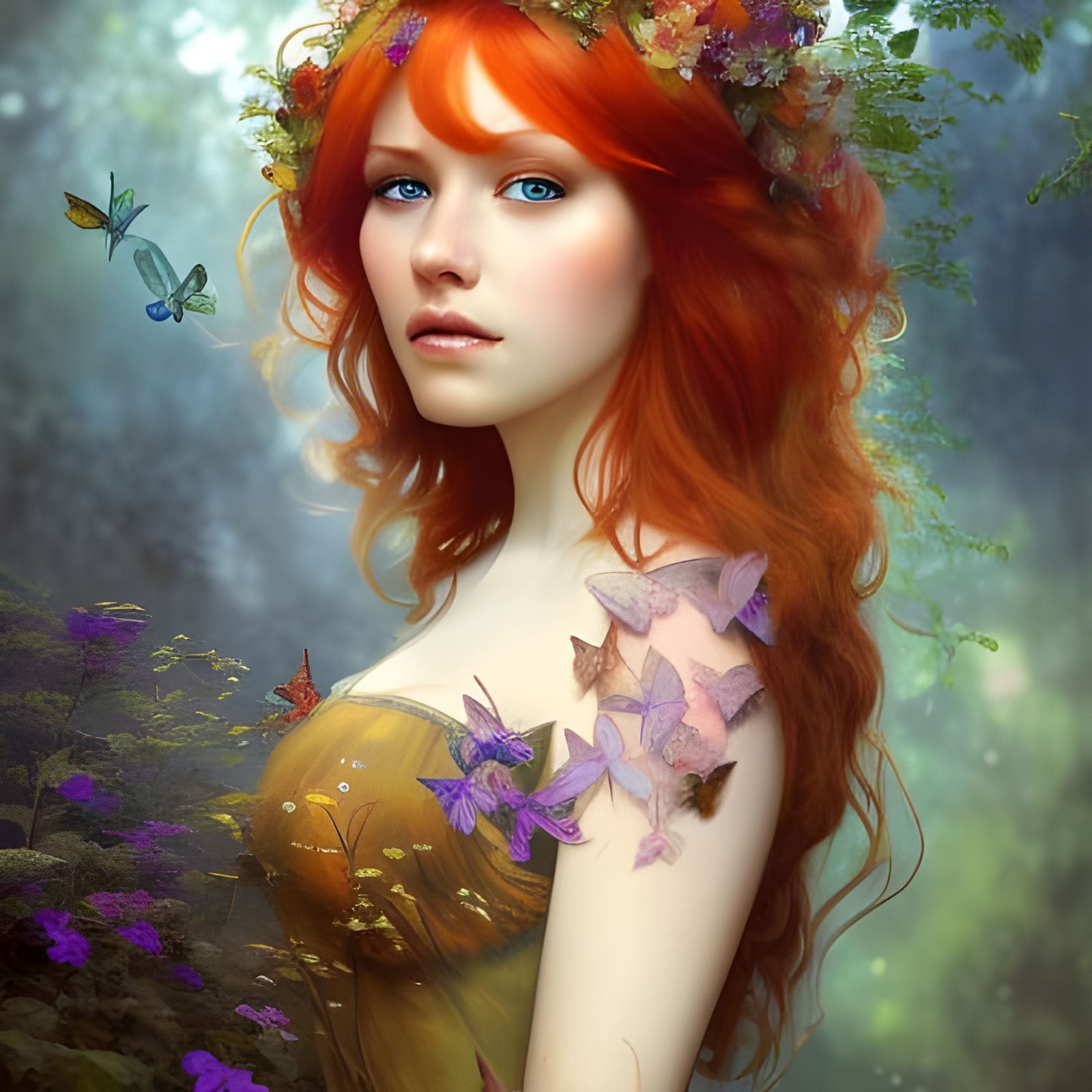 Butterfly Garden AI Generated Artwork NightCafe Creator