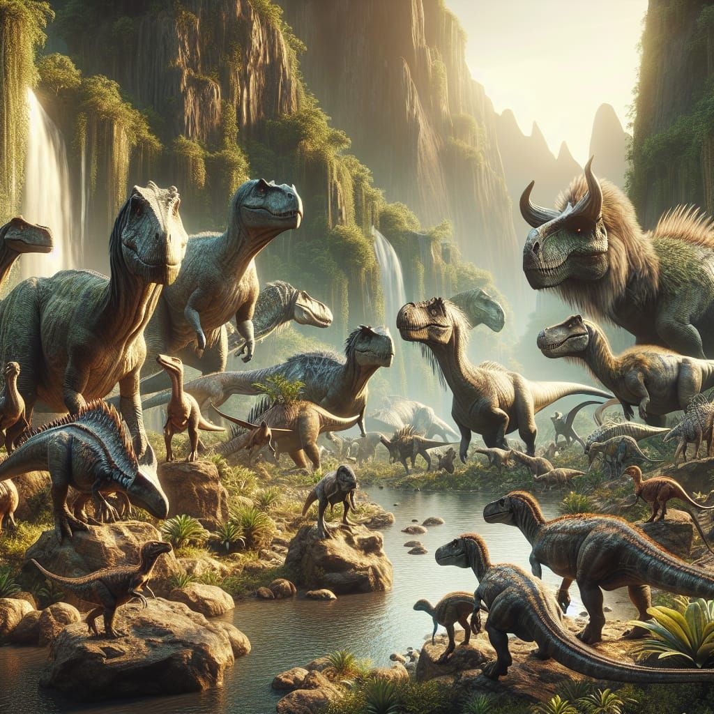 Ancient prehistoric river party
