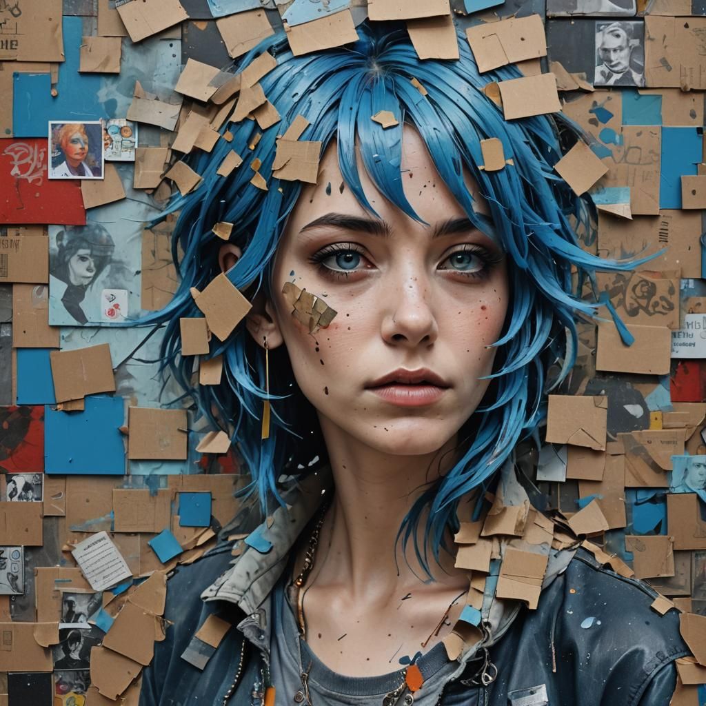Women with blue hair 🌷