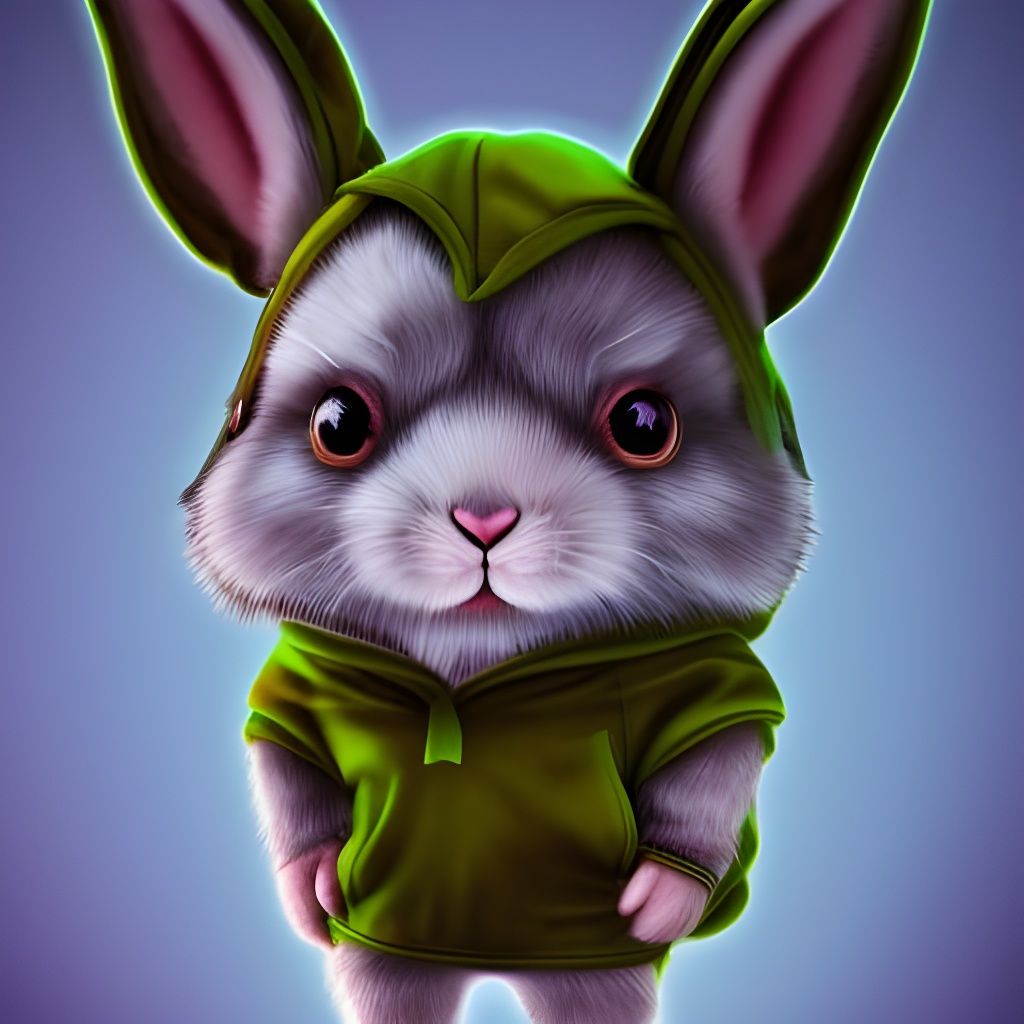 A bunny mug shot. - AI Generated Artwork - NightCafe Creator