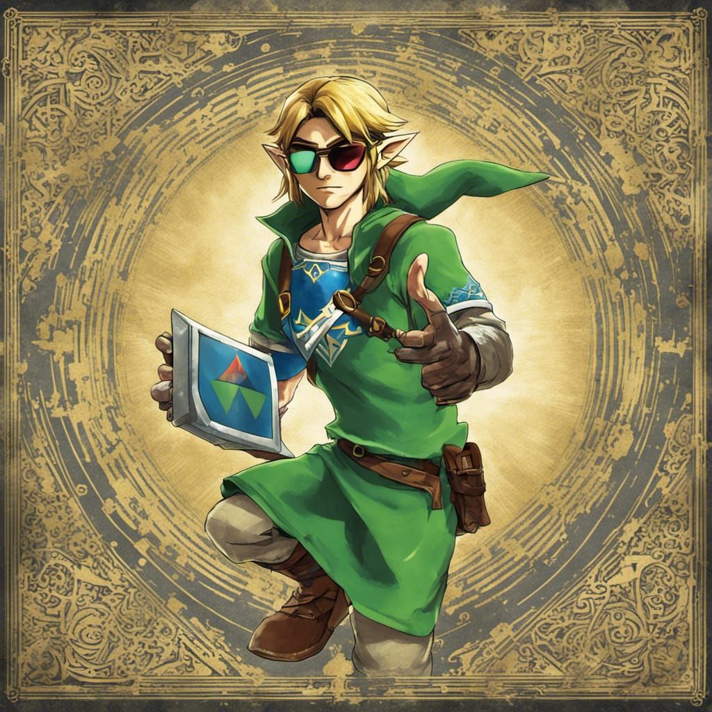 The legend of zelda's link with sunglasses