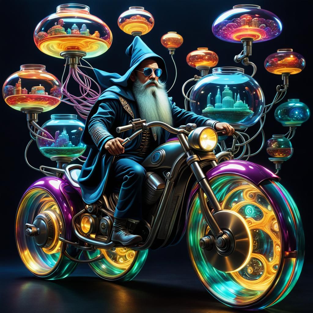 A child holds a jar. Inside a jar Macro photography of a tiny fairy sitting on a mushroom. Dew drops reflect the morning light. Held in a ja...