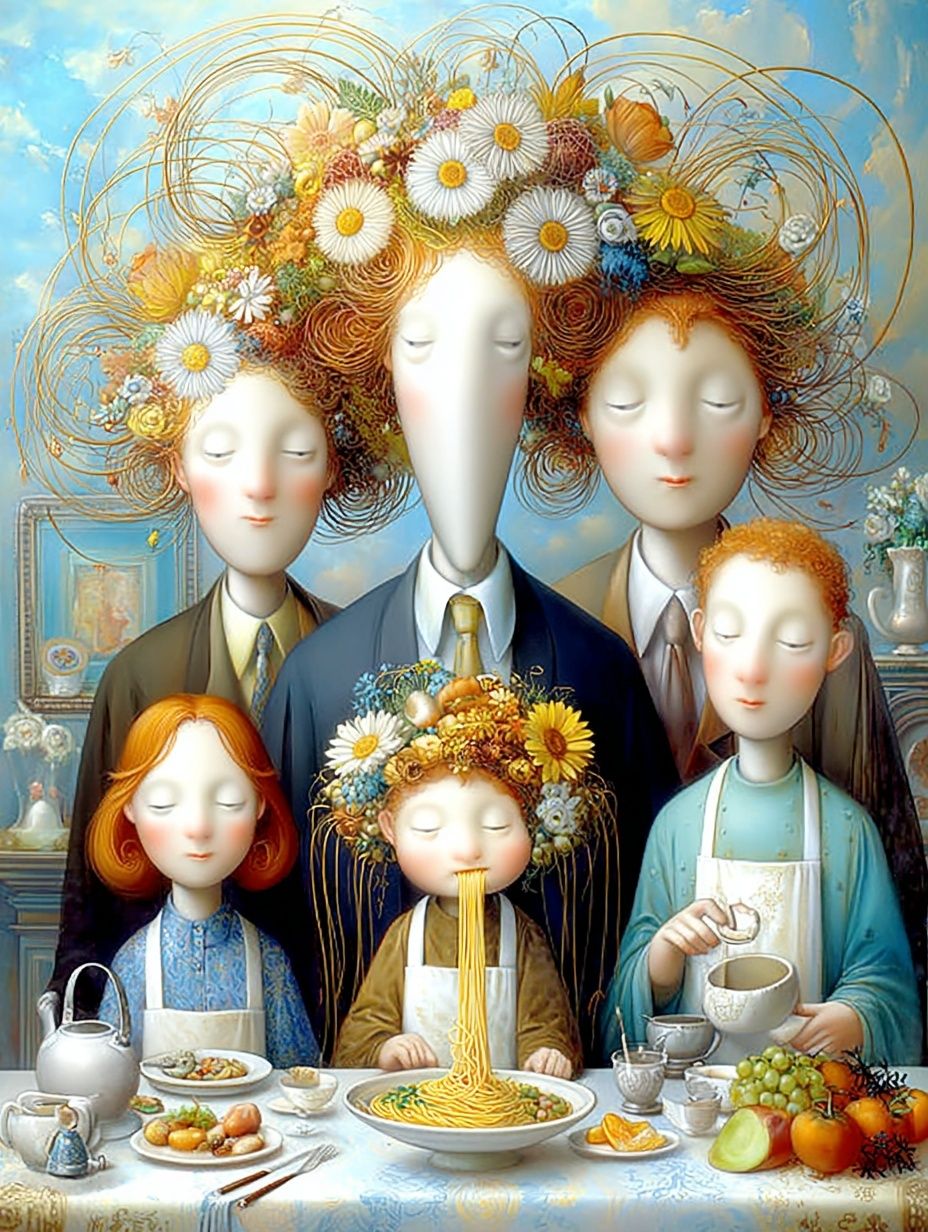 Geburtstags-Spagetti-essen