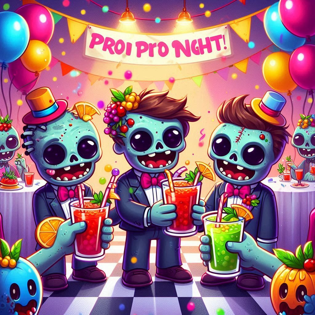 Zombies prom night party