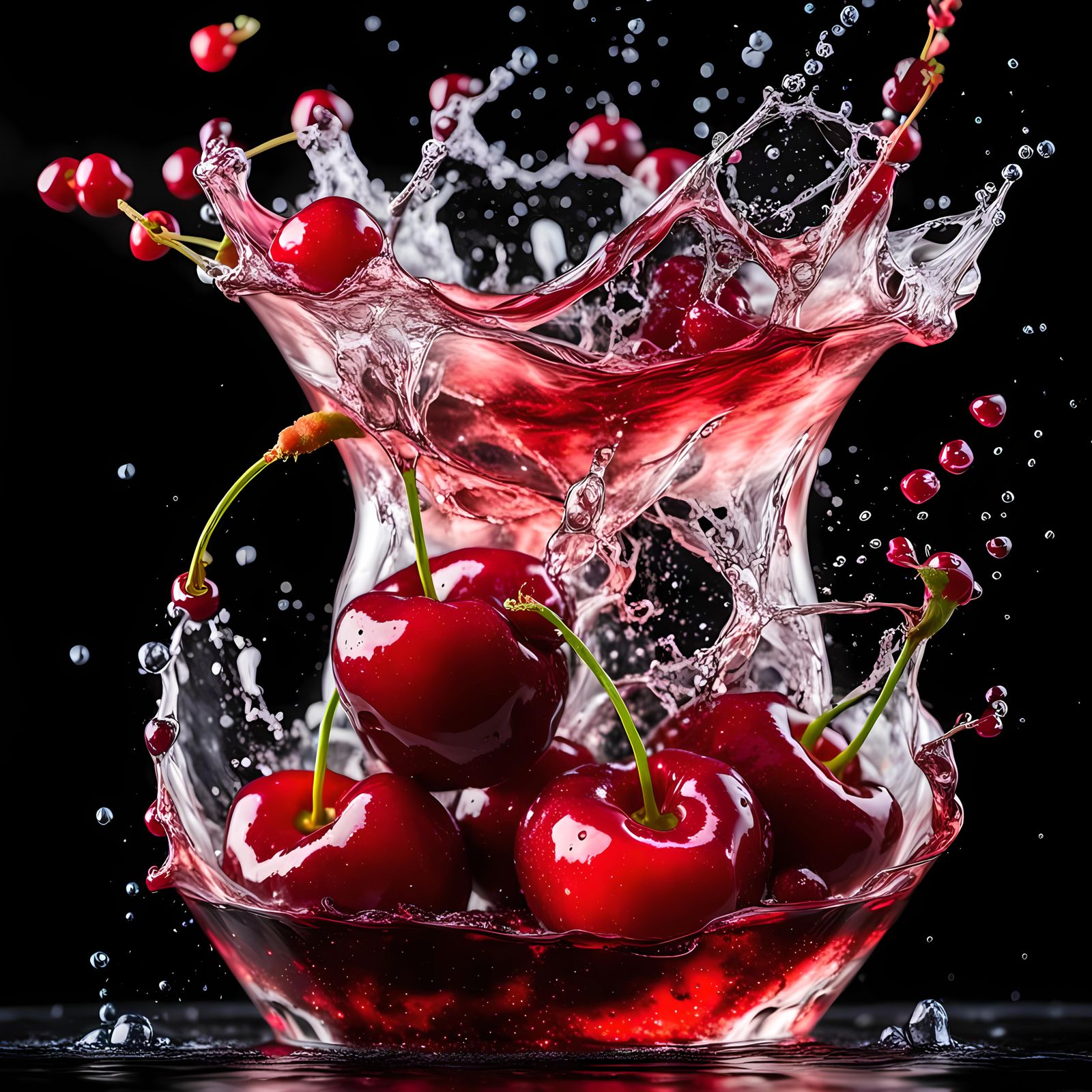 Oops Splash Of Cherries - AI Generated Artwork - NightCafe Creator