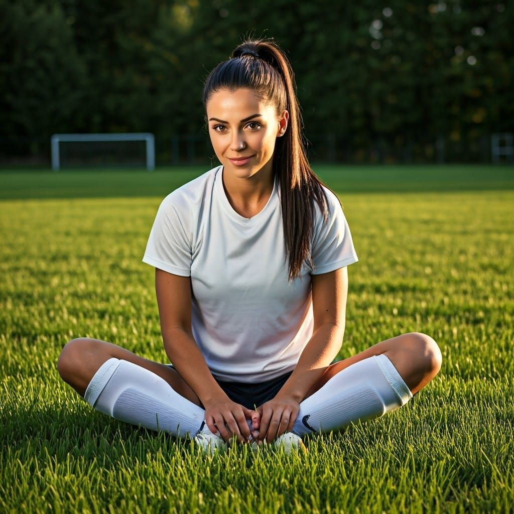Fit Soccer Athlete in Vibrant Colors