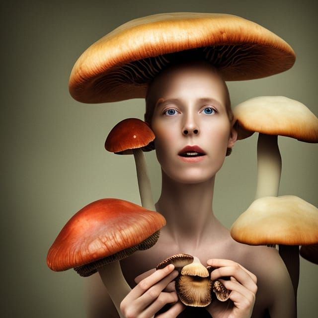 Mushroom Lady - AI Generated Artwork - NightCafe Creator