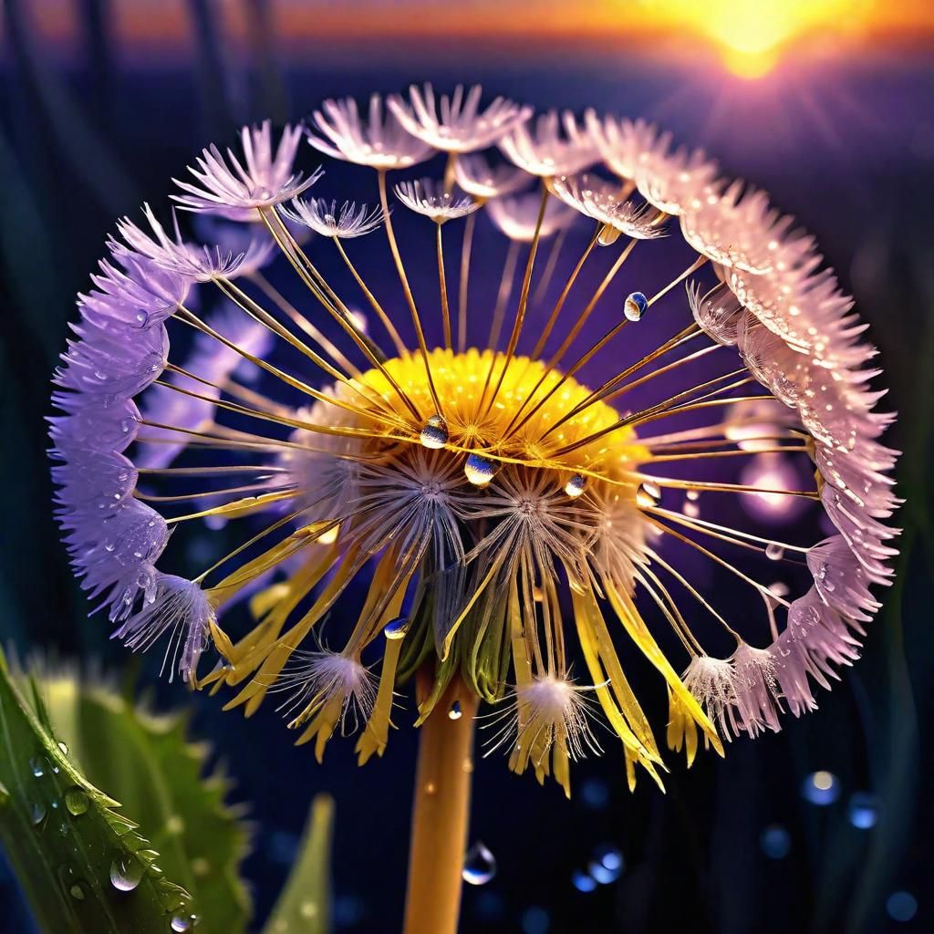 Dandelion, ultraviolet-light-flower - AI Generated Artwork - NightCafe ...